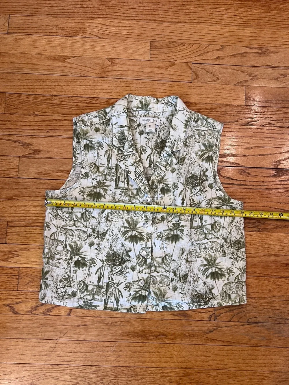 Green & White Linen Toile 2-Piece Skirt Set - Picture 4 of 10